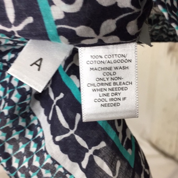 4/$25 Loft Geometric Poncho Bat Wing Blouse K9 - Picture 7 of 8